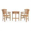 vidaXL Solid Teak Wood Durable Garden Dining Set in Natural Teak