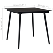 vidaXL 5 Piece PE Rattan/Aluminum/Steel Dining Set in Black
