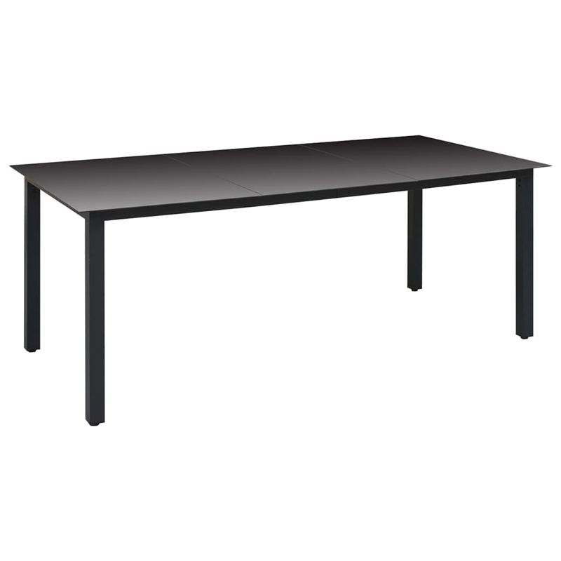 vidaXL PE Rattan/WPC/Glass/Aluminum Standard Dining Set in Black/Brown