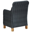 vidaXL Outdoor Dining Set in Dark Gray/Black Cushion