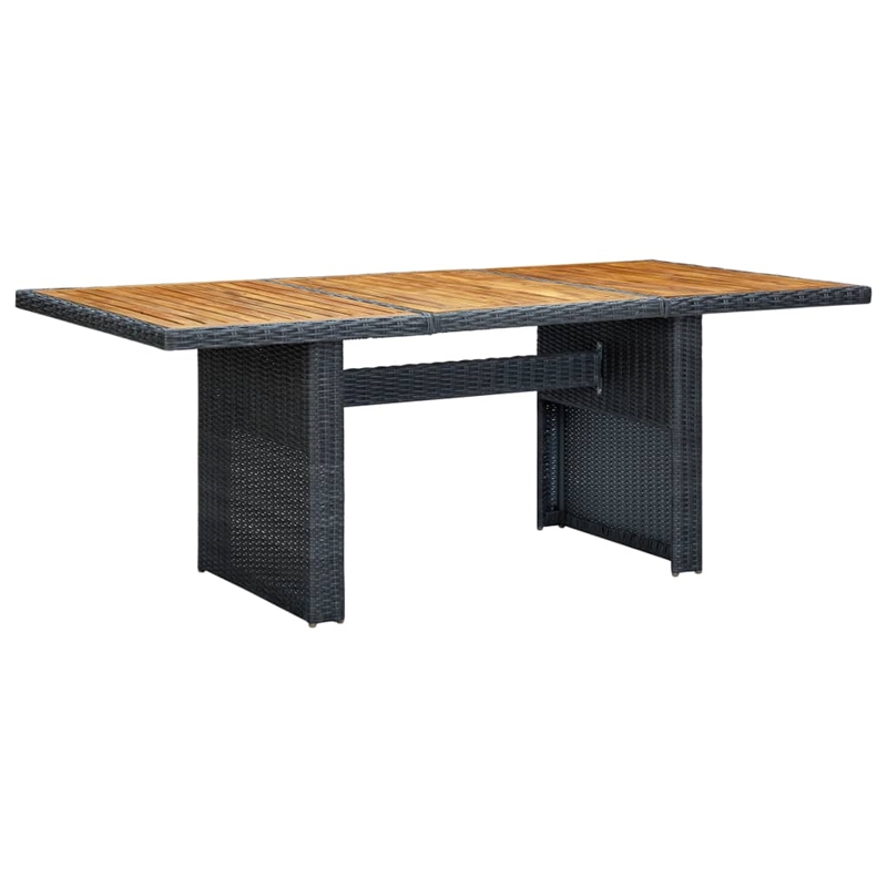 vidaXL Outdoor Dining Set in Dark Gray/Black Cushion
