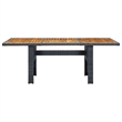 vidaXL Outdoor Dining Set in Dark Gray/Black Cushion