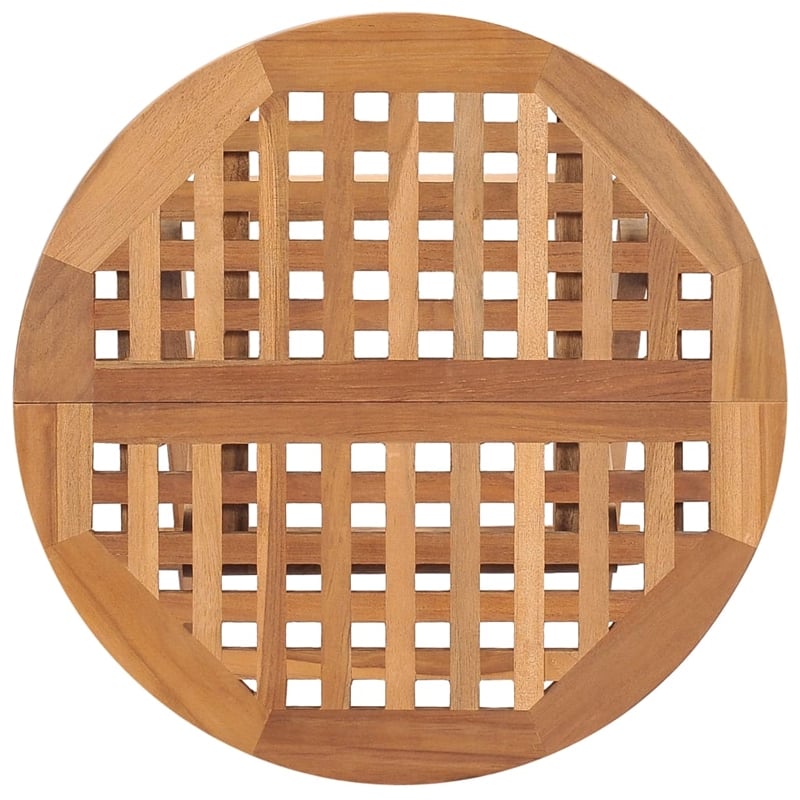 vidaXL Patio Dining Set in Teak Wood/Natural - Set Of 2