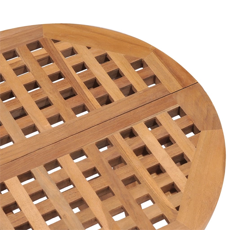 vidaXL Patio Dining Set in Teak Wood/Natural - Set Of 2