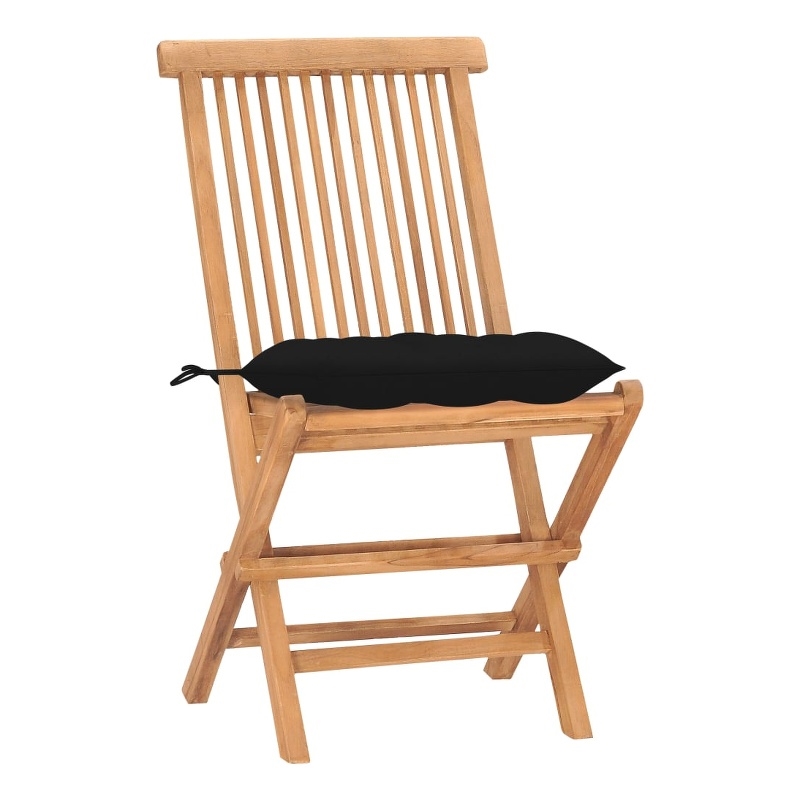 vidaXL Patio Dining Set in Teak Wood/Natural - Set Of 2