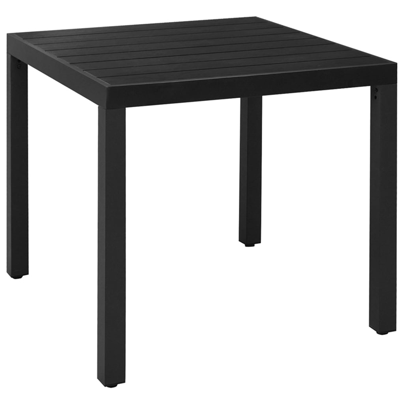 vidaXL 5 Piece PE Rattan/Aluminum Dining Set in Black/Brown