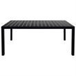 vidaXL 7 Piece Aluminum/PE Rattan Dining Set in Black/Brown