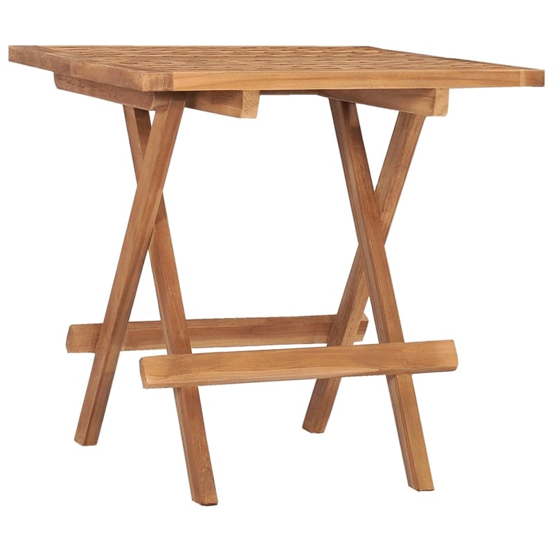 vidaXL Medium Foldable Patio Dining Set in Teak Wood - Set Of 2
