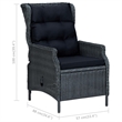 vidaXL Outdoor Dining Set in Dark Gray/Black
