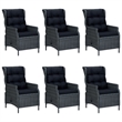 vidaXL Outdoor Dining Set in Dark Gray/Black