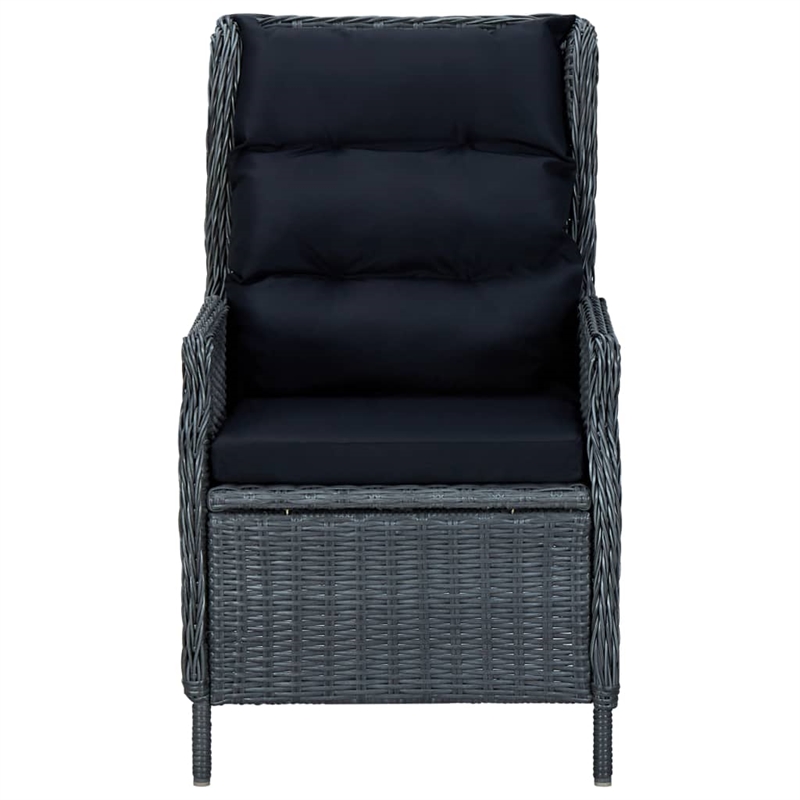 vidaXL Outdoor Dining Set in Dark Gray/Black