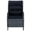 vidaXL Outdoor Dining Set in Dark Gray/Black