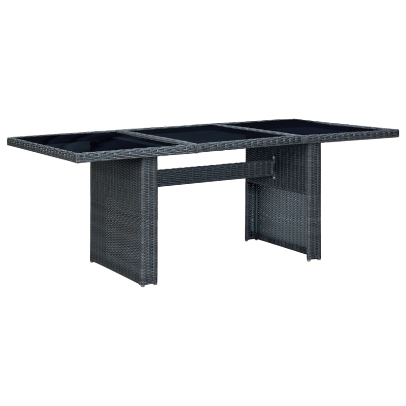 vidaXL Outdoor Dining Set in Dark Gray/Black