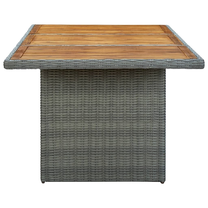 vidaXL 9 Piece Patio Dining Set in Light Gray/Black