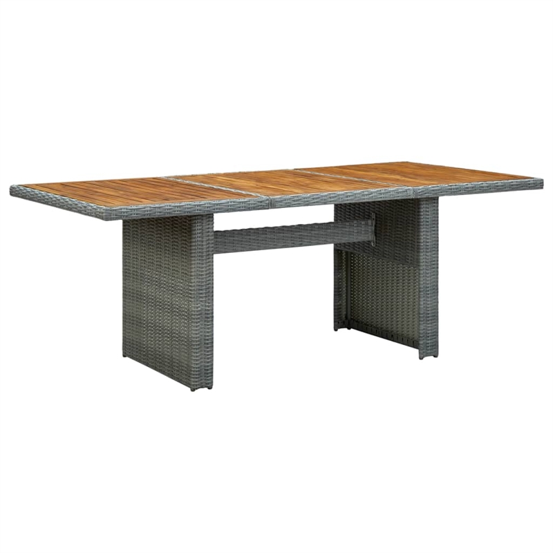vidaXL 9 Piece Patio Dining Set in Light Gray/Black