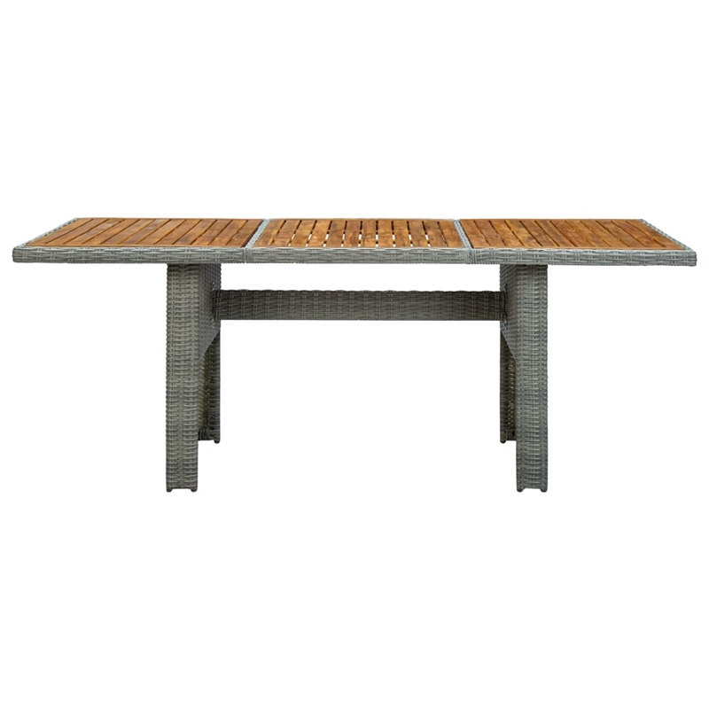 vidaXL 9 Piece Patio Dining Set in Light Gray/Black