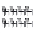 vidaXL Dining Set in Black Glass Large Durable Garden Dining Set