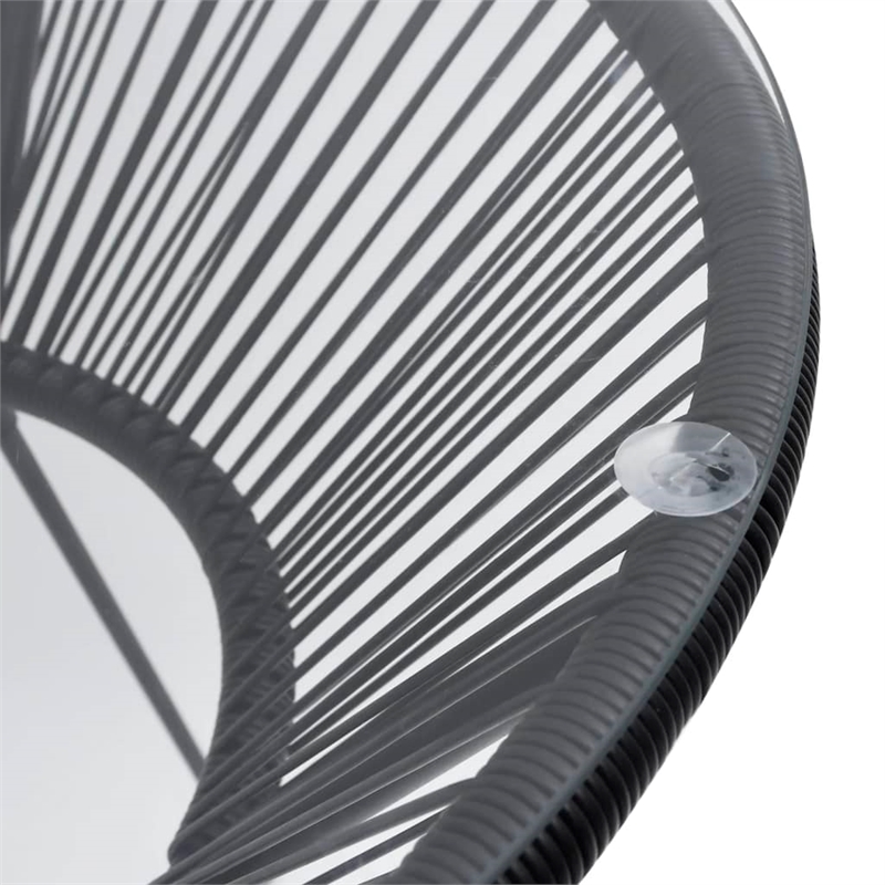 vidaXL Dining Set in Black and Transparent