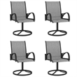vidaXL Dining Set in Anthracite in Gray Textilene and Powder-Coated Steel