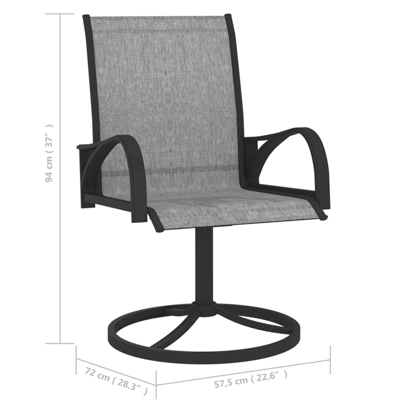 vidaXL Dining Set Table in Anthracite/Chairs in Gray