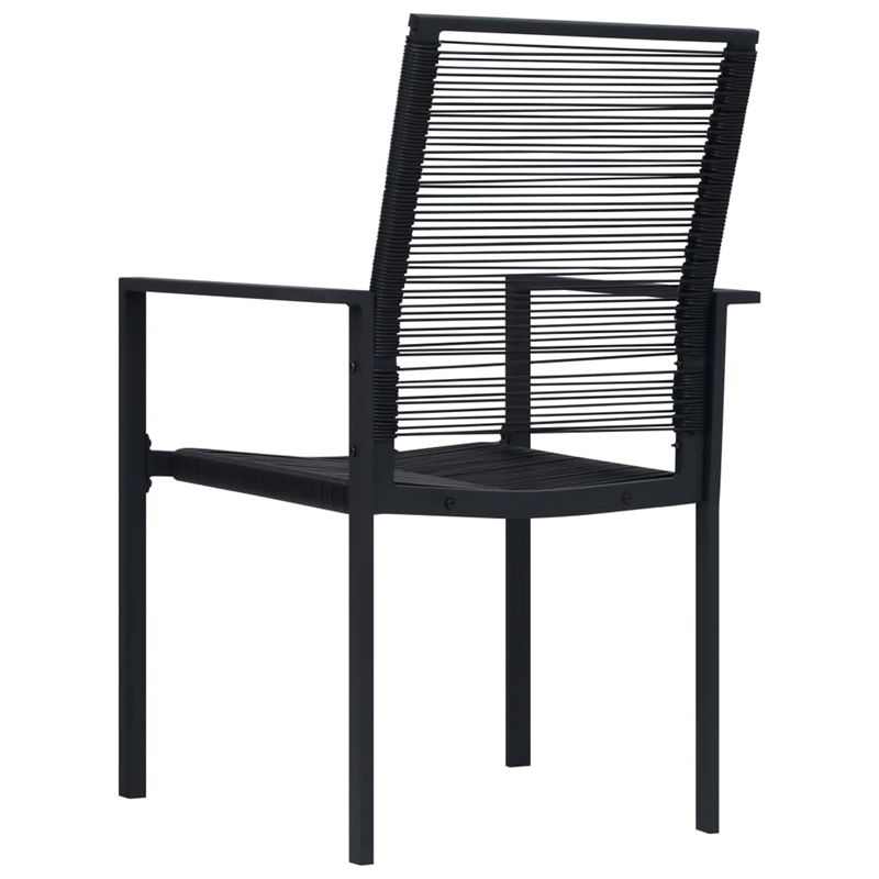 vidaXL Dining Set in Black Glass Medium Durable Garden Dining Set