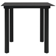 vidaXL Dining Set in Black Glass Medium Durable Garden Dining Set