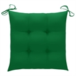 vidaXL Patio Dining Set in Natural Wood/Green Cushion - Set Of 2