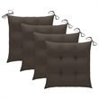 vidaXL Patio Dining Set Natural Bamboo Bamboo and Polyester - Set of 4