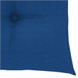 vidaXL Patio Dining Set Bamboo Color/Blue Cushions - Set of 4