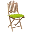 vidaXL Patio Dining Set in Brown Bamboo Standard Foldable - Set of 4