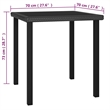 vidaXL Dining Set in Black Table and Chairs/Cream Cushions