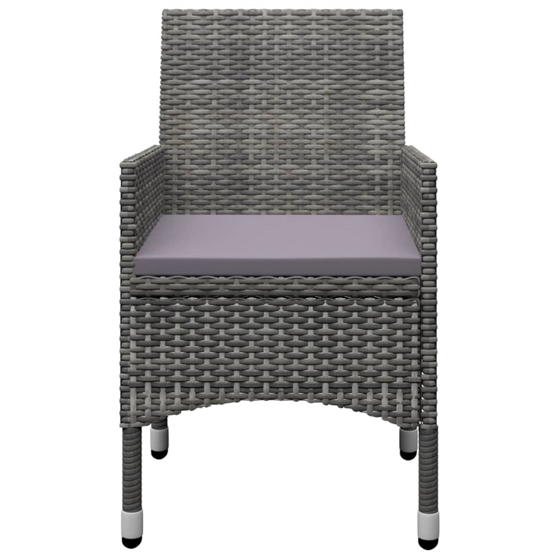 vidaXL Dining Set in Gray Solid Acacia Wood 5 Piece Set Ergonomic