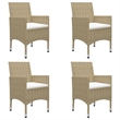 vidaXL Dining Set in Beige Solid Acacia Wood Medium Strong Dining Set