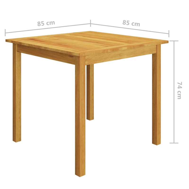 vidaXL Dining Set in Brown Solid Acacia Wood Medium Durable