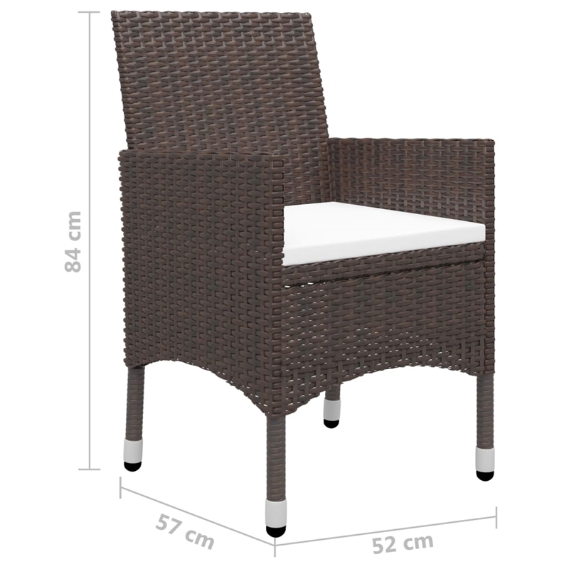 vidaXL Dining Set in Brown Solid Acacia Wood Medium Durable