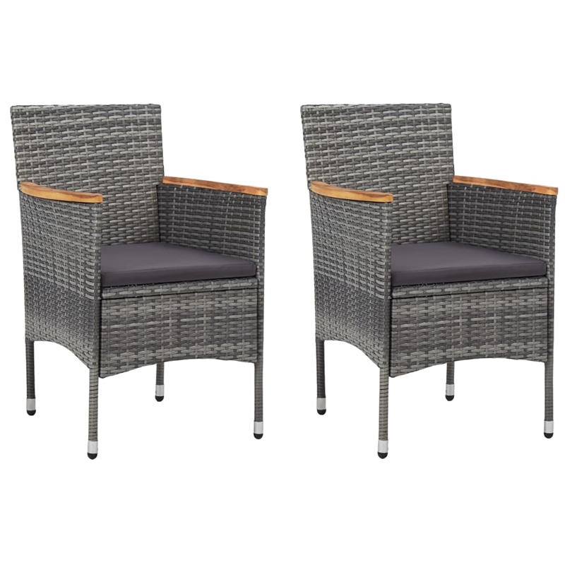 vidaXL Dining Set in Gray Solid Acacia Wood 5 Piece Set Dining Set Square