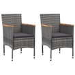vidaXL Dining Set in Gray Solid Acacia Wood 5 Piece Set Dining Set Square