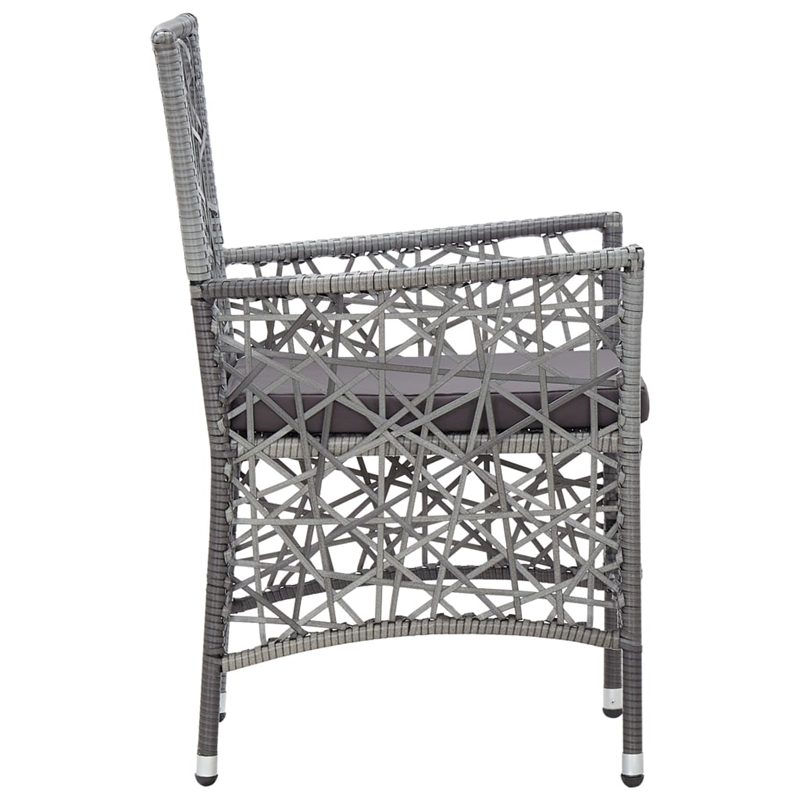 vidaXL Garden Dining Set in Gray Solid Acacia Wood Standard Durable