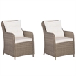 vidaXL Dining Set in Brown Solid Acacia Wood Medium Removable Covers