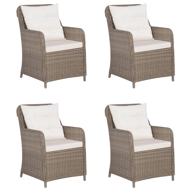 vidaXL Dining Set in Brown Solid Acacia Wood Medium Removable Covers