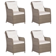 vidaXL Dining Set in Brown Solid Acacia Wood Medium Removable Covers