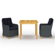 vidaXL Garden Dining Set in Dark Gray