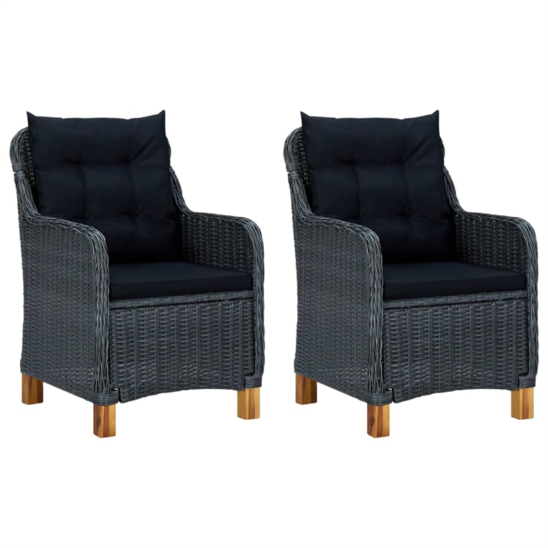 vidaXL Garden Dining Set in Dark Gray