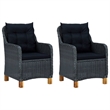 vidaXL Garden Dining Set in Dark Gray