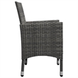 vidaXL Solid Acacia Wood Medium Durable Dining Set in Gray