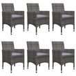 vidaXL Solid Acacia Wood Standard Garden Dining Set in Gray
