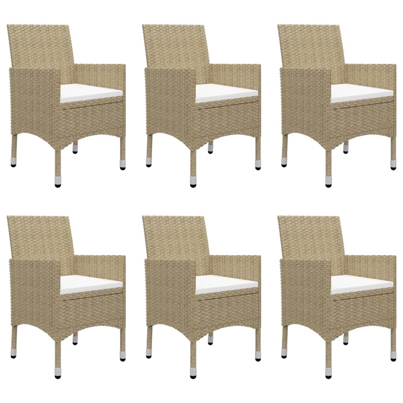 vidaXL Solid Acacia Wood Medium Durable Dining Set in Beige