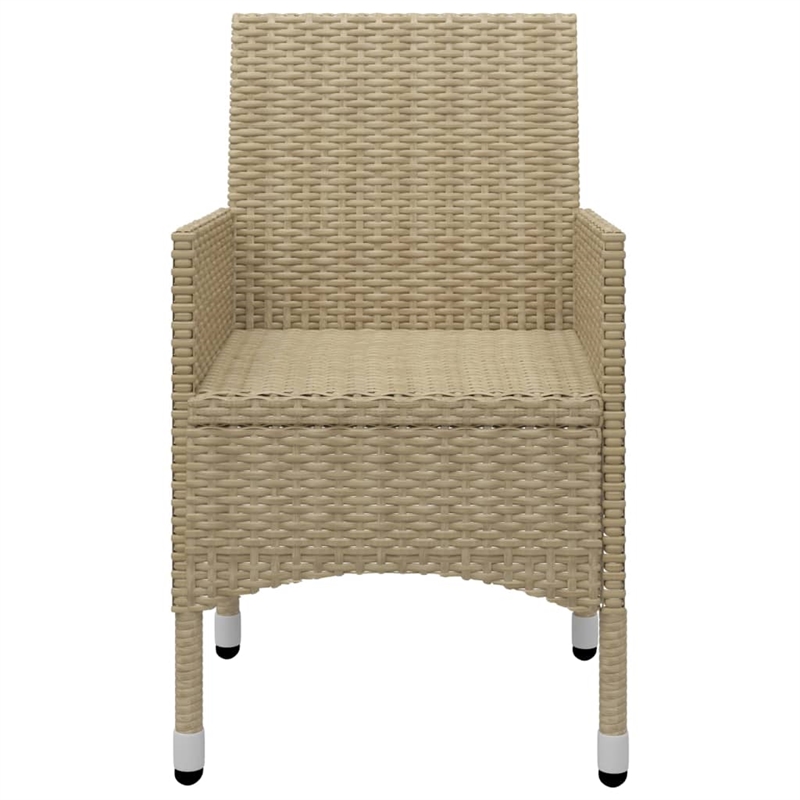 vidaXL Solid Acacia Wood Medium Durable Dining Set in Beige
