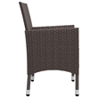 vidaXL Solid Acacia Wood Large Ergonomic Dining Set in Brown