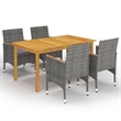 vidaXL Dining Set in Gray/Dark Gray